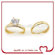 Wholesale gold stainless steel wedding ring manufacturer